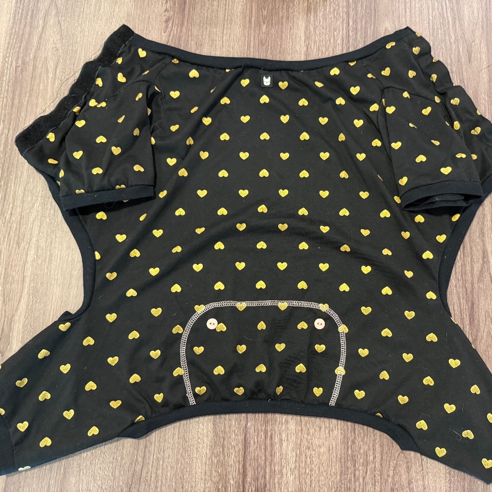 Silver Paw Foil Heart Dog Pajamas